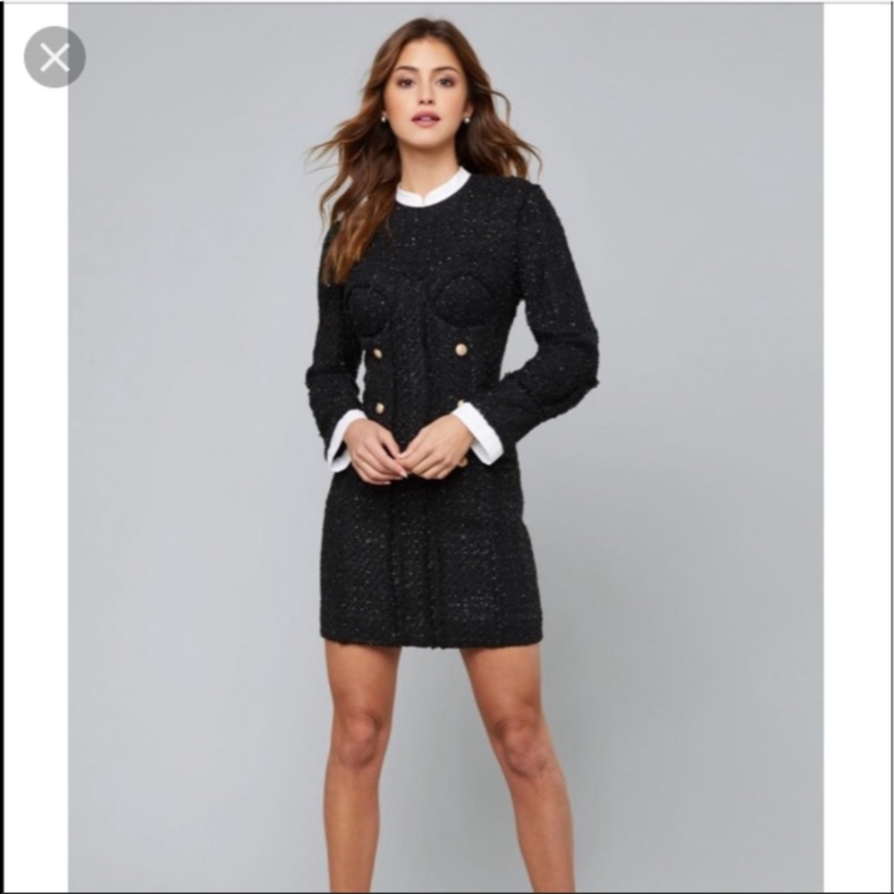 Bebe Soraya tweed blazer dress